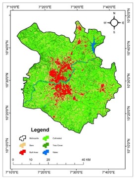 Land use/land cover characteristics of the Kaduna metropolis from 2004
