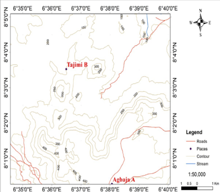 Topographic Map of Tajimi (The Study Area)