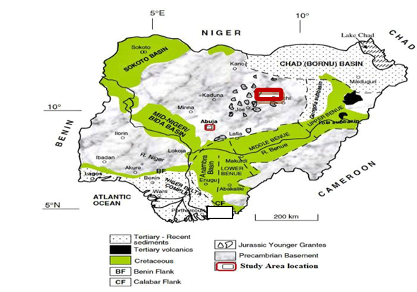 Geological Map of Nigeria (Modified after Obaje et.al, 2006)