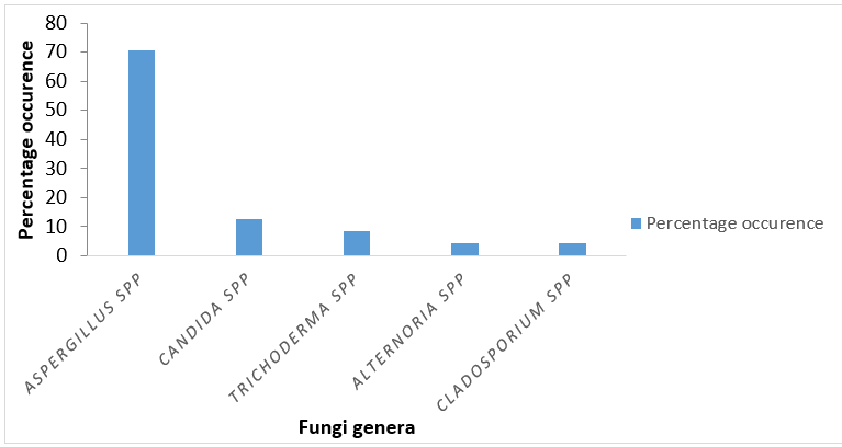 Prevalence of Different Genera of Fungi Isolated from Washing Machine