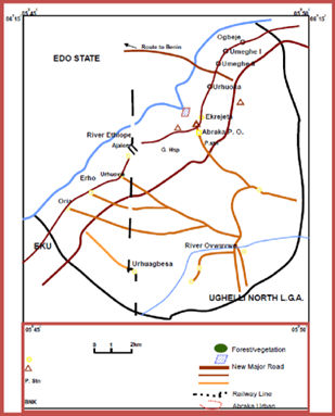 Map showing the study area