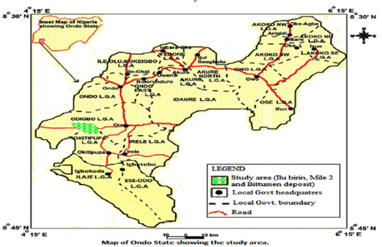 Sampling Site: Agbabu, Odigbo L.G.A., Ondo State (Olowomofe et al., 2019)