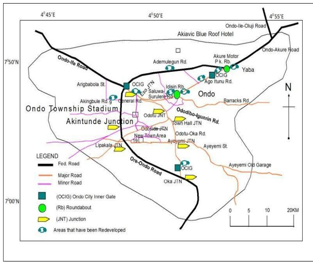 Map of Ondo State Showing Study Sites