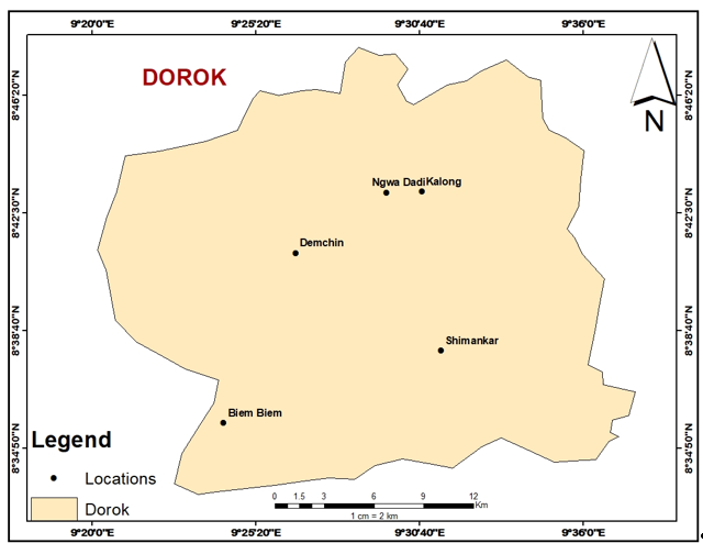 Map Showing the Study Area