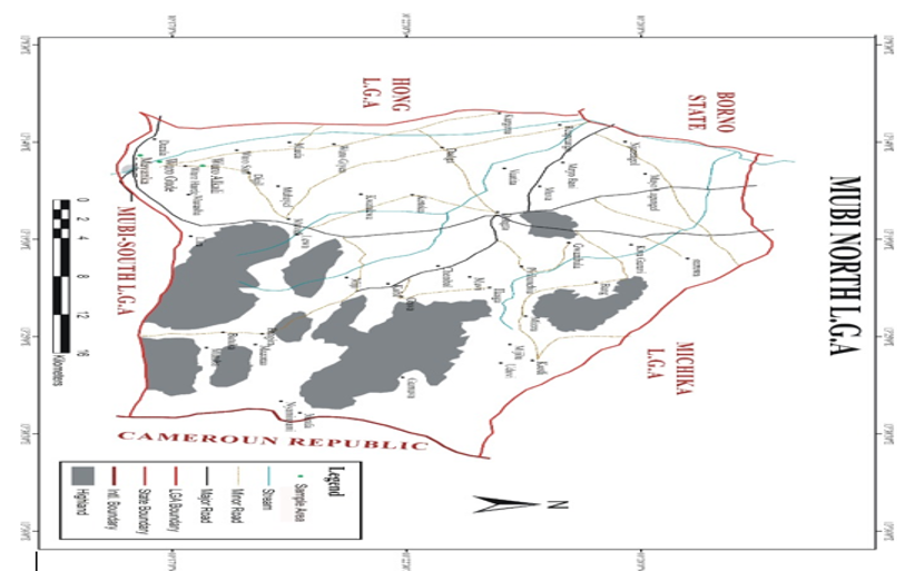 Map Showing the Three Different Sample Locations