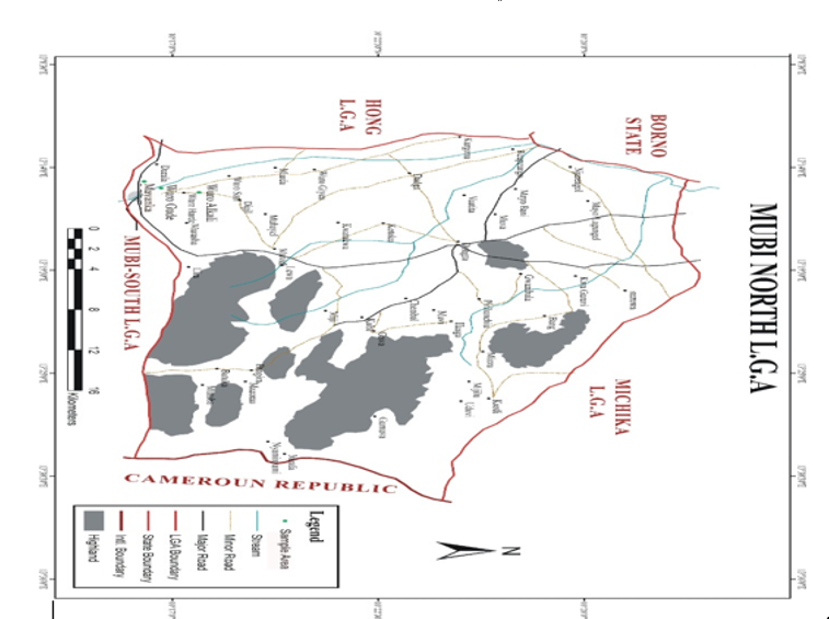 Map Showing the Three Different Sample Locations