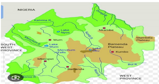 Map of Donga Local Government Area of Taraba State, Nigeria Source: Ministry of Land and Survey, Taraba State (2019)