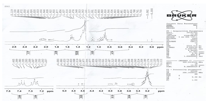 H NMR Spectrum of SB2