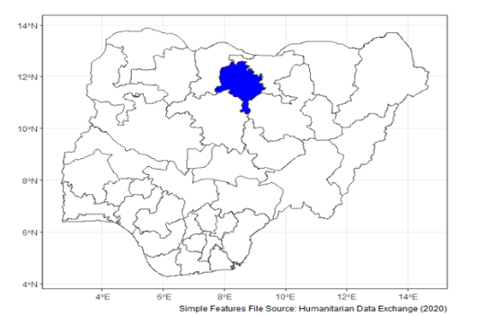 Map of Kano State in Nigeria
