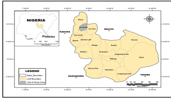 Map of Nigeria Showing The Study Area Adapted from Para- Mallam and Hoomlong, (2017)
