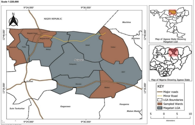 Map of Maigatari Local Government Area
