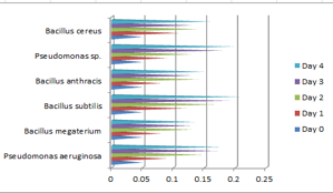 Hydrocarbon Utilization by Bacterial Isolates Over a 4-Day Period