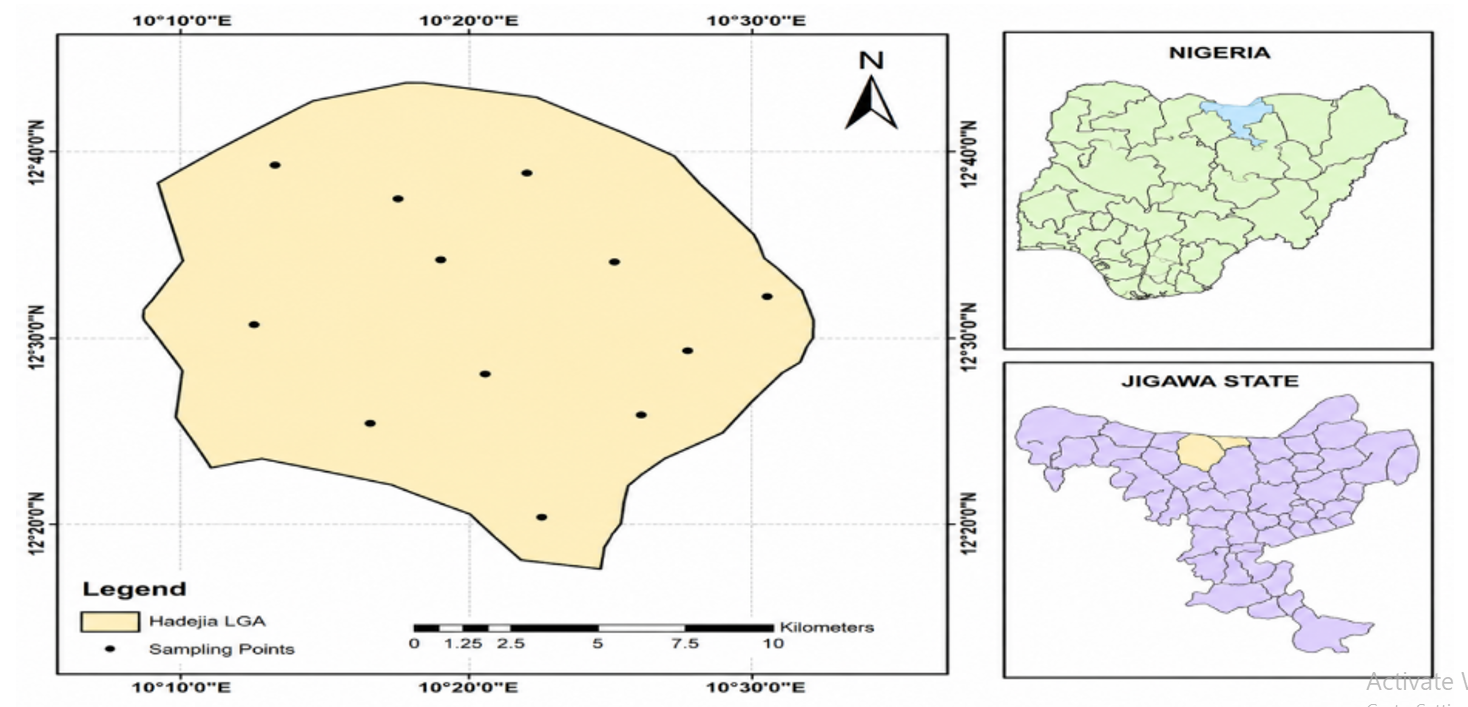 Jigawa State and its Local Government Areas including Hadejia